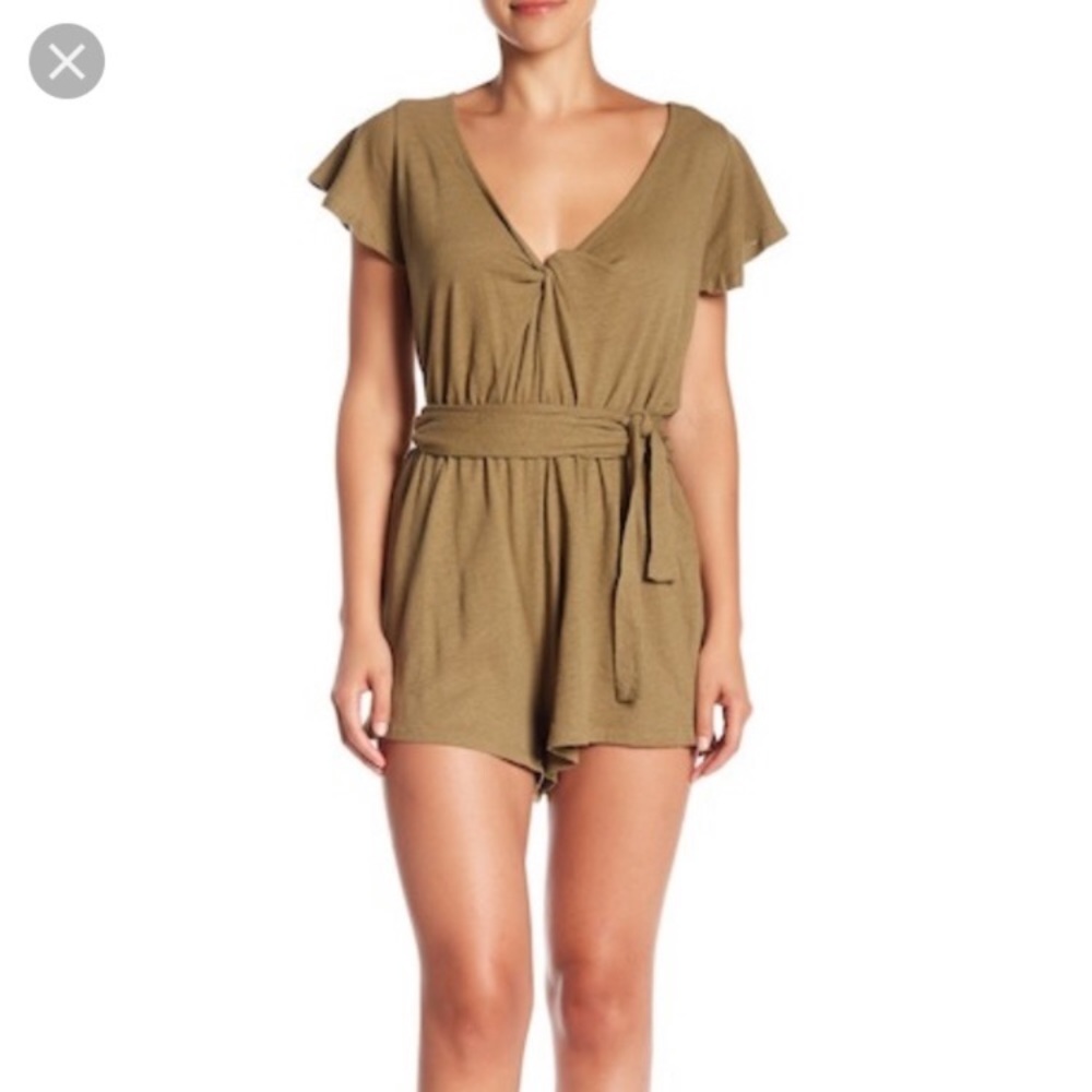 Free people ballerina tie waste romper